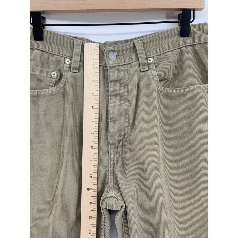 Vintage Levis 505 Corduroy Pants Mens 32x36 Beige Straight Leg Y2K Fall Preppy